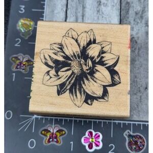 Inkadinkado Detailed Flower Layered Rubber Stamp #R25